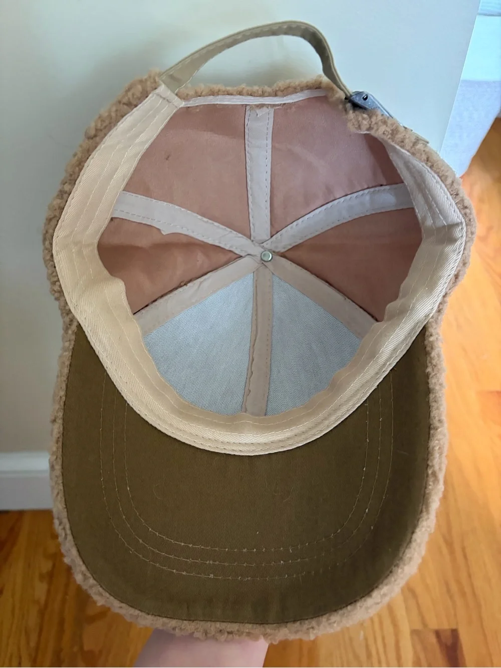 Cozy Teddy Baseball Cap in Camel